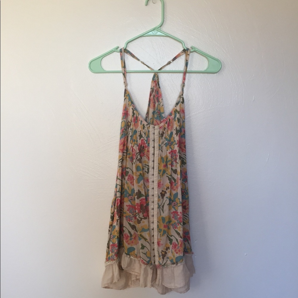 Free People Oversize Floral Tank
